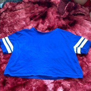Blue crop top
